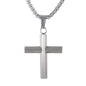 Medium Cross Necklace with 3mm Round Box Chain 24" - SCP-130**