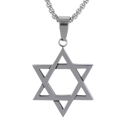 Medium Star Necklace with 3mm Round Box Chain 24" - SCP-132