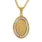 Medium Guadalupe Necklace with 3mm Round Box Chain 24" - SCP-137**