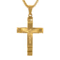 Medium Crucifix Necklace with 3mm Round Box Chain 24" - SCP-138**