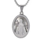 Medium Jesus Necklace with 3mm Round Box Chain 24" - SCP-147**