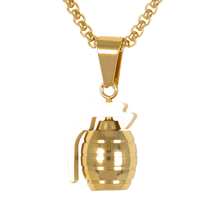 Medium Bomb Necklace with 3mm Round Box Chain 24" - SCP-154**