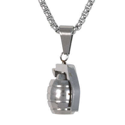 Medium Bomb Necklace with 3mm Round Box Chain 24" - SCP-154**
