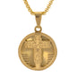 Medium Cross Necklace with 3mm Round Box Chain 24" - SCP-164**