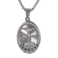 Medium Cross Necklace with 3mm Round Box Chain 24" - SCP-166**