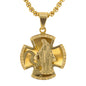 Medium Guadalupe Necklace with 3mm Round Box Chain 24" - SCP-171**