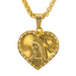 Medium Guadalupe Necklace with 3mm Round Box Chain 24" - SCP-172**
