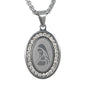 Medium Guadalupe Necklace with 3mm Round Box Chain 24" - SCP-176**