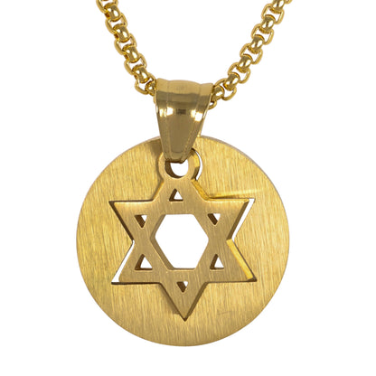 Medium Star Necklace with 3mm Round Box Chain 24" - SCP-183**