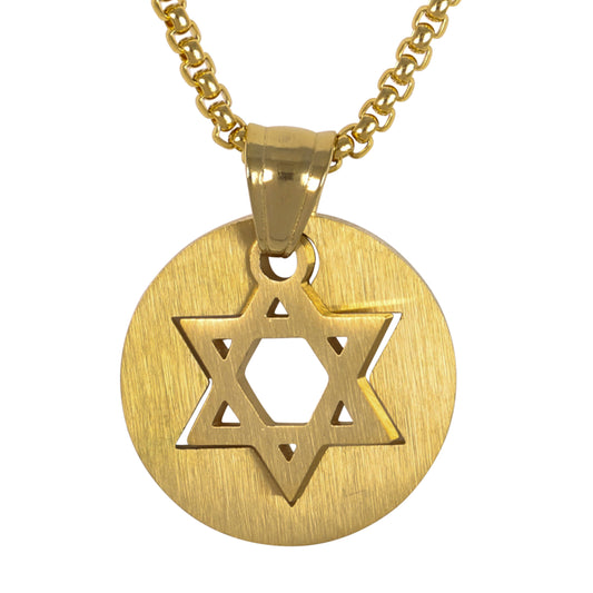 Medium Star Necklace with 3mm Round Box Chain 24" - SCP-183**