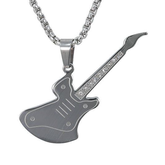Medium Music Necklace with 3mm Round Box Chain 24" - SCP-189**