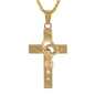 Medium Crucifix Necklace with 3mm Round Box Chain 24" - SCP-192**