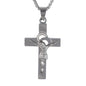 Medium Crucifix Necklace with 3mm Round Box Chain 24" - SCP-192**