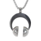 Medium Music Necklace with 3mm Round Box Chain 24" - SCP-198**