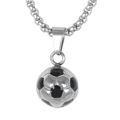 Medium Soccer Necklace with 3mm Round Box Chain 24" - SCP-199