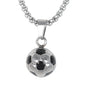 Medium Soccer Necklace with 3mm Round Box Chain 24" - SCP-199