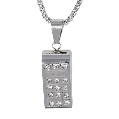 Medium Whistle Necklace with 3mm Round Box Chain 24" - SCP-222**