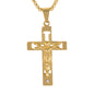 Medium Crucifix Necklace with 3mm Round Box Chain 24" - SCP-231**