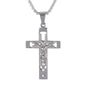 Medium Crucifix Necklace with 3mm Round Box Chain 24" - SCP-231**