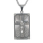 Medium Crucifix Necklace with 3mm Round Box Chain 24" - SCP-233**