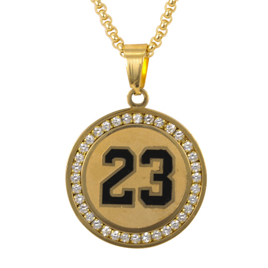 Medium 23 Necklace with 3mm Round Box Chain 24" - SCP-253
