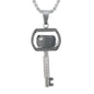 Medium Key Necklace with 3mm Round Box Chain 24" - SCP-259**