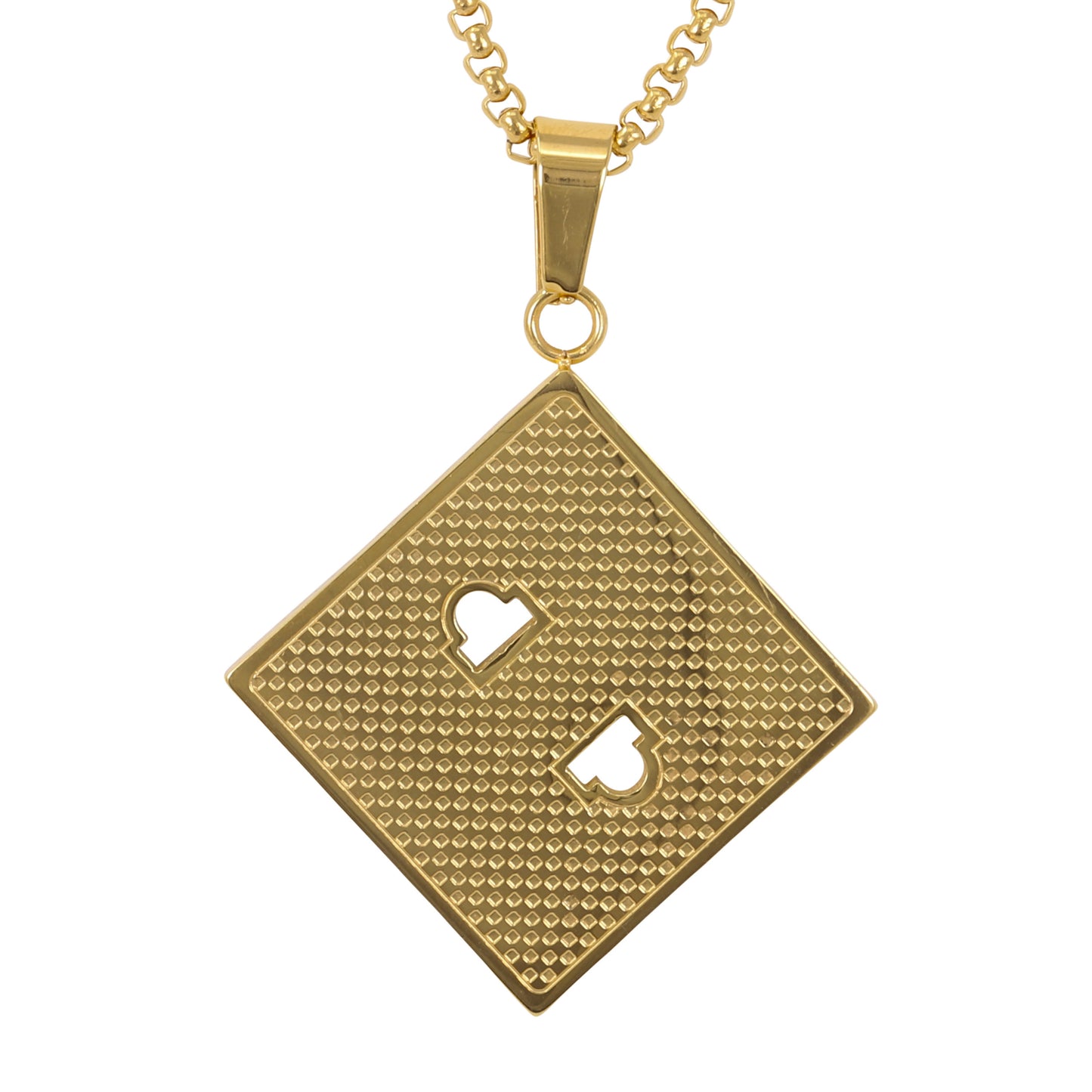 Medium Plug Socket Necklace with 3mm Round Box Chain 24" - SCP-264**