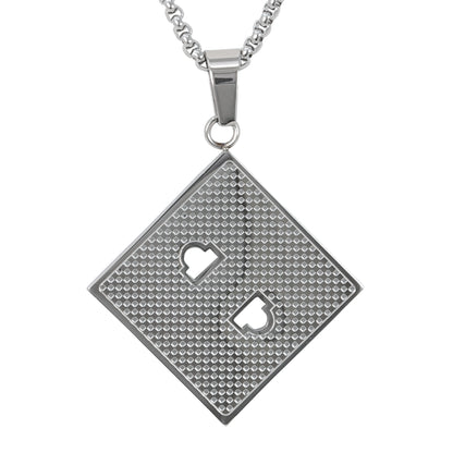 Medium Plug Socket Necklace with 3mm Round Box Chain 24" - SCP-264**