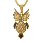 Medium Owl Necklace with 3mm Round Box Chain 24" - SCP-267**