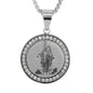 Medium Guadalupe Necklace with 3mm Round Box Chain 24" - SCP-270**