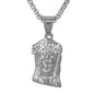 Large Jesus Necklace with 3mm Round Box Chain 24" - SCP-3006