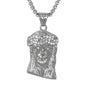 Large Jesus Necklace with 3mm Round Box Chain 24" - SCP-3007**