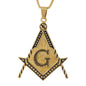 Large Free Mason Necklace with 3mm Round Box Chain 24" - SCP-3011