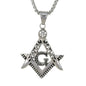 Large Free Mason Necklace with 3mm Round Box Chain 24" - SCP-3012