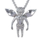 Large Angel Necklace with 3mm Round Box Chain 24" - SCP-3027**