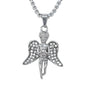 Large Angel Necklace with 3mm Round Box Chain 24" - SCP-3032**