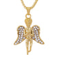 Large Angel Necklace with 3mm Round Box Chain 24" - SCP-3033**