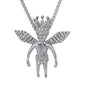 Large Angel Necklace with 3mm Round Box Chain 24" - SCP-3043**