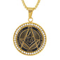 Large Free Mason Necklace with 3mm Round Box Chain 24" - SCP-3046**