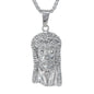 Large Jesus Necklace with 3mm Round Box Chain 24" - SCP-3050**