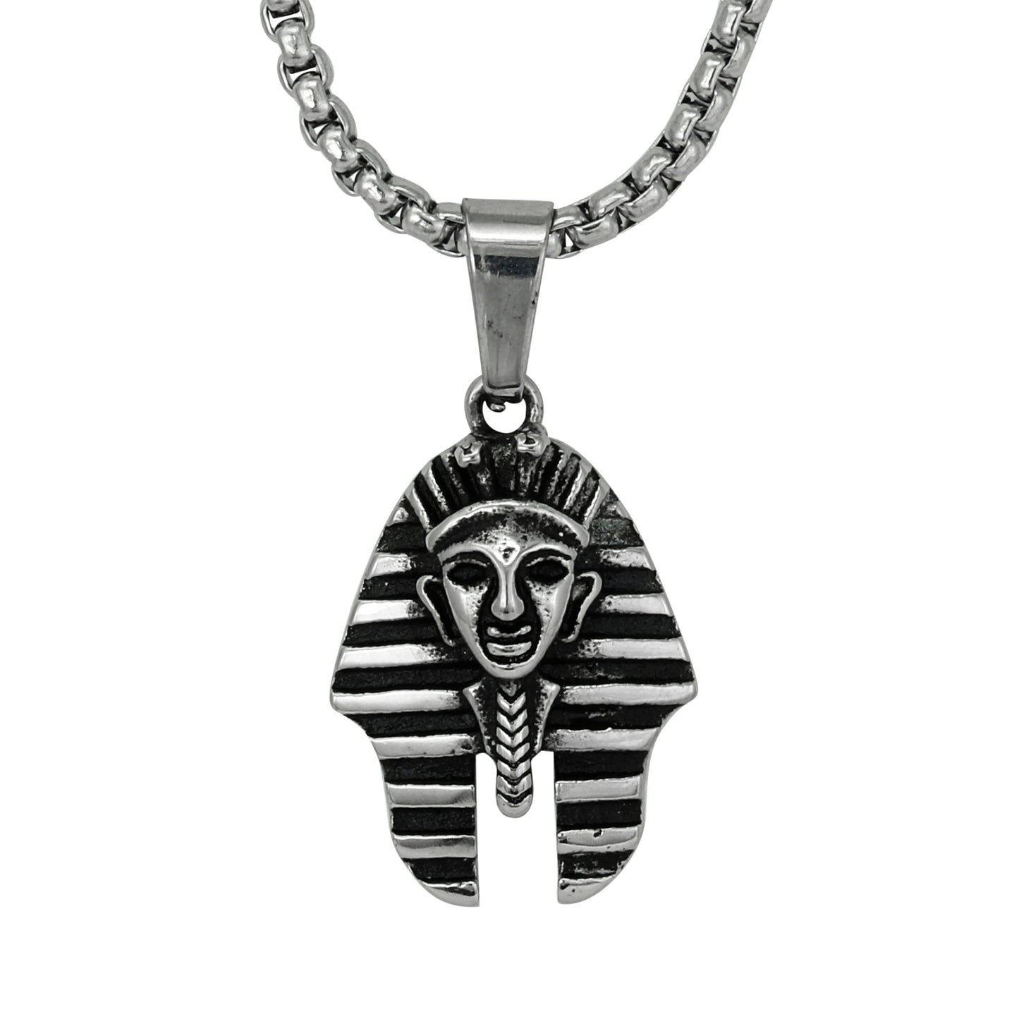 Large Egyptian Necklace with 3mm Round Box Chain 24" - SCP-3053**