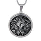 Large Lion Necklace with 3mm Round Box Chain 24" - SCP-3054**