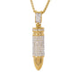 Large Bullet Necklace with 3mm Round Box Chain 24" - SCP-3060