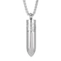Large Bullet Necklace with 3mm Round Box Chain 24" - SCP-3073**