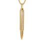 Large Bullet Necklace with 3mm Round Box Chain 24" - SCP-3075