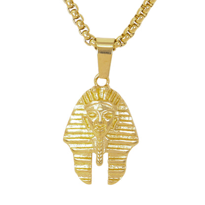 Large Egyptian Necklace with 3mm Round Box Chain 24" - SCP-3079**