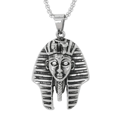 Large Egyptian Necklace with 3mm Round Box Chain 24" - SCP-3080**