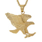 Large Eagle Necklace with 3mm Round Box Chain 24" - SCP-3082**