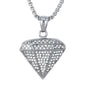 Large Diamond Necklace with 3mm Round Box Chain 24" - SCP-3085**