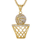 Large Basketball Necklace with 3mm Round Box Chain 24" - SCP-3086